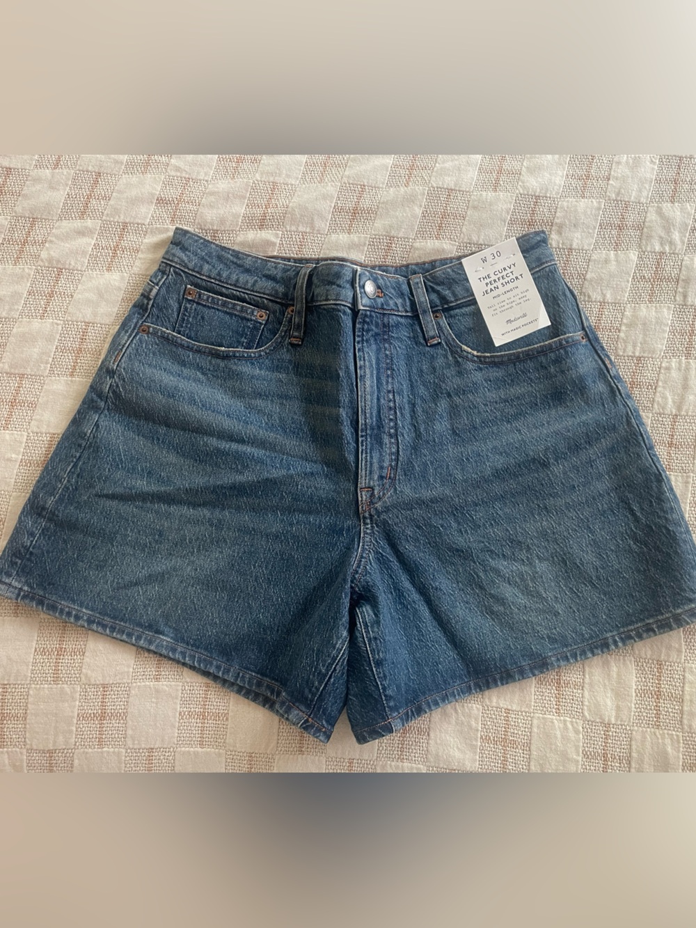 The Curvy Perfect Jean Shorts Madewell Size 30 10 NWT